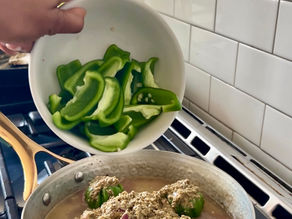 Hotte Menasinakai - North Karnataka Style Stuffed Peppers