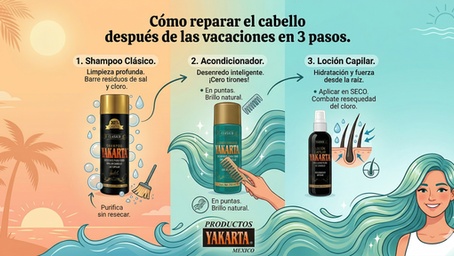 Cómo reparar el cabello después de las vacaciones en México.