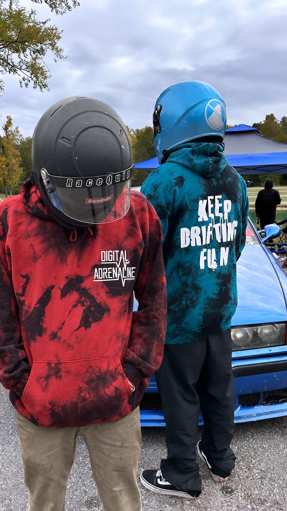 Digital Adrenaline Tie Dye Keep Drifting Fun Hoodie!