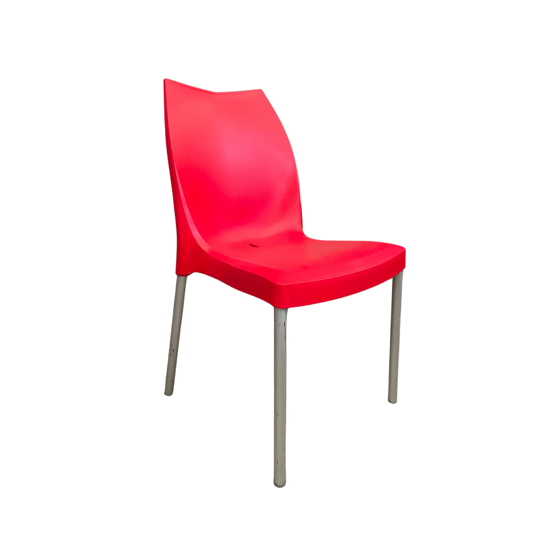 Lot de 2 - Chaise en plastique rouge (Qté : 1) CHA276