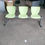 Miniature : Poutre de 3 chaises vertes (Qté : 4) CHA249