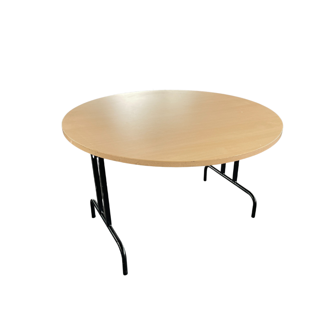 Table ronde pliante en bois, 6 personnes (Qté : 3) TAB435