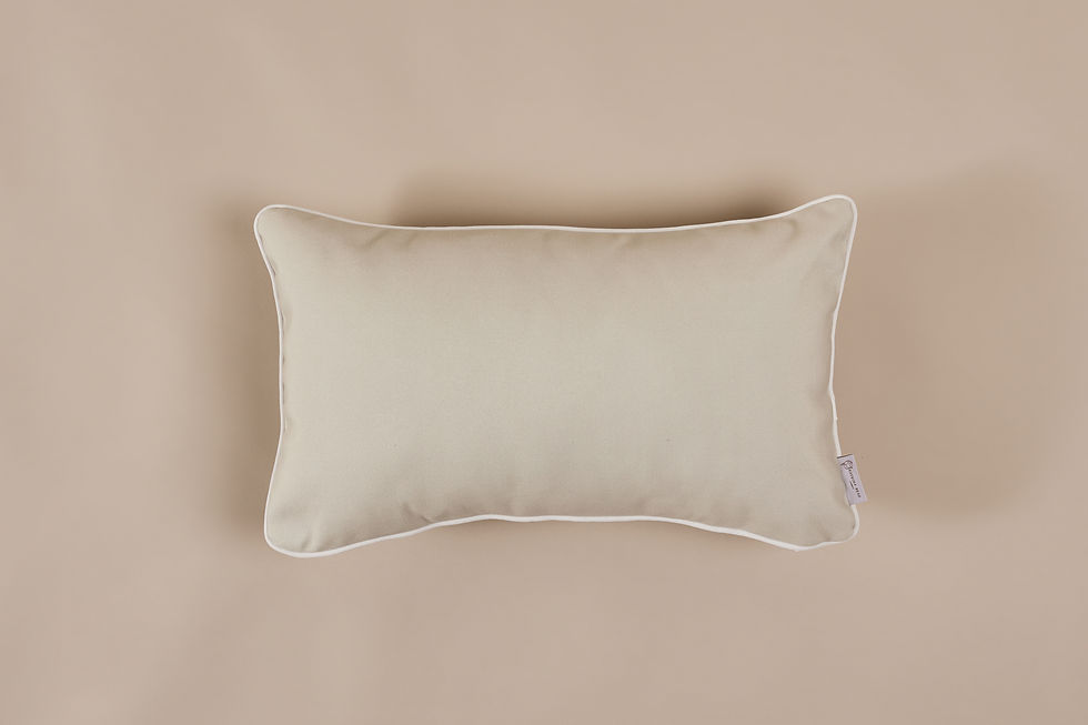 Thumbnail: 'Plain Cotton Beige' - 50x30 Outdoor Cushion