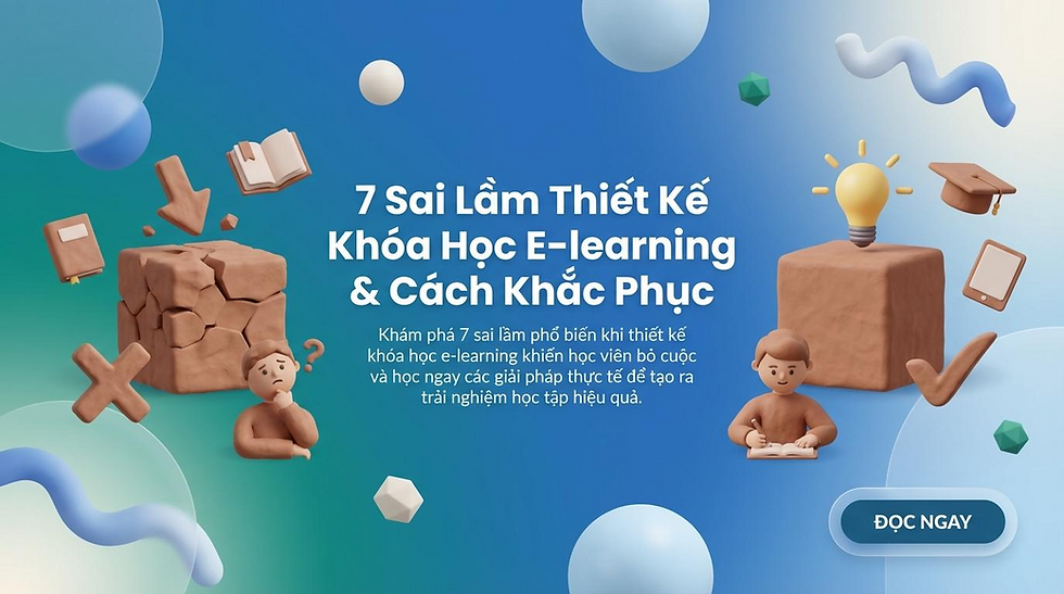 7 sai lầm thiết kế khóa học e-learning mà 90% người mới bắt đầu đều mắc phải và giải pháp