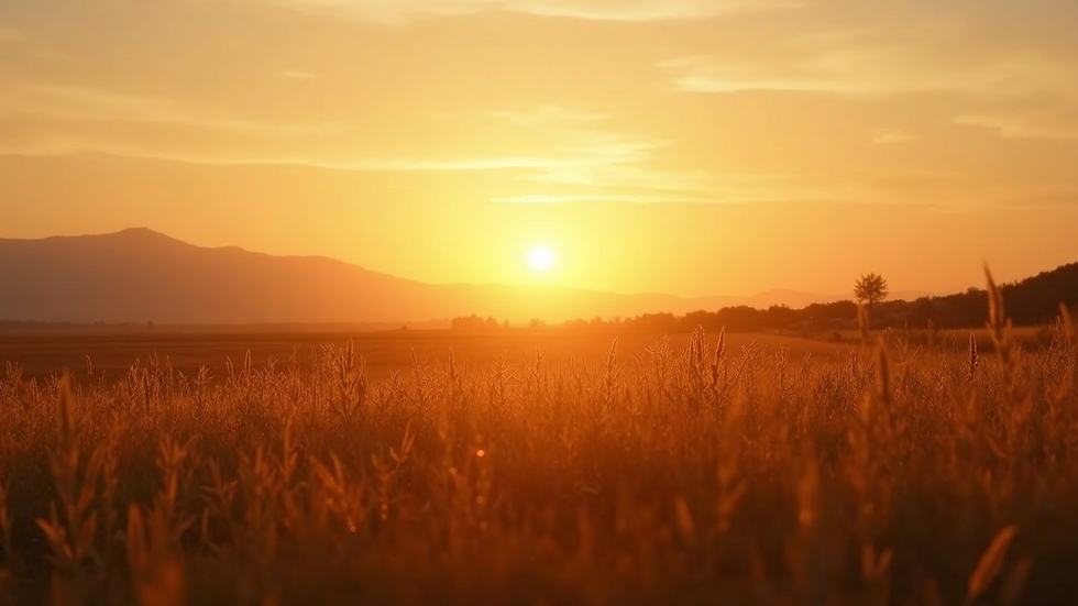 Vista panorámica de un amanecer sobre un campo abierto, simbolizando un nuevo comienzo espiritual