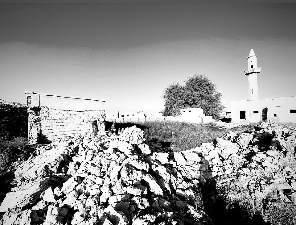 Black & White Ghost Village Al Jazirah