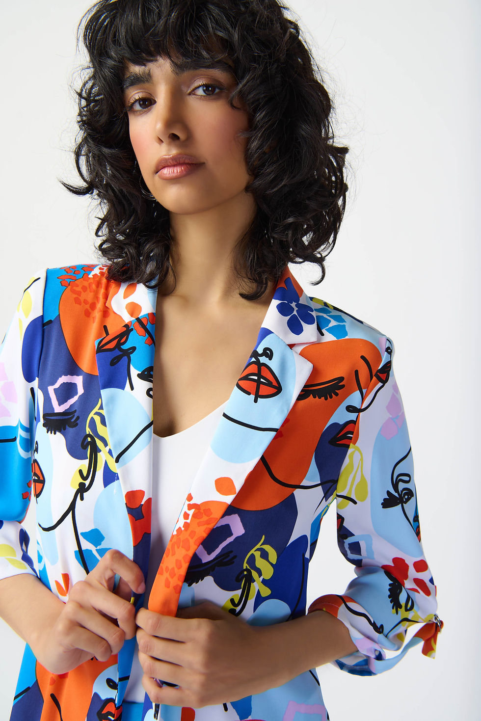 Thumbnail: Joseph Ribkoff Vanilla/Multi Cover Up Style 241146