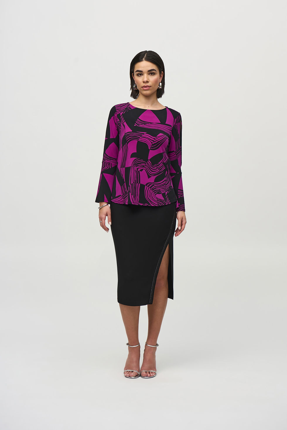 Miniature : Joseph Ribkoff Black/Empress  Top Style 244111