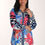 Miniature : Frank Lyman Blue/Fuchsia/Multi Blouse Style 266560