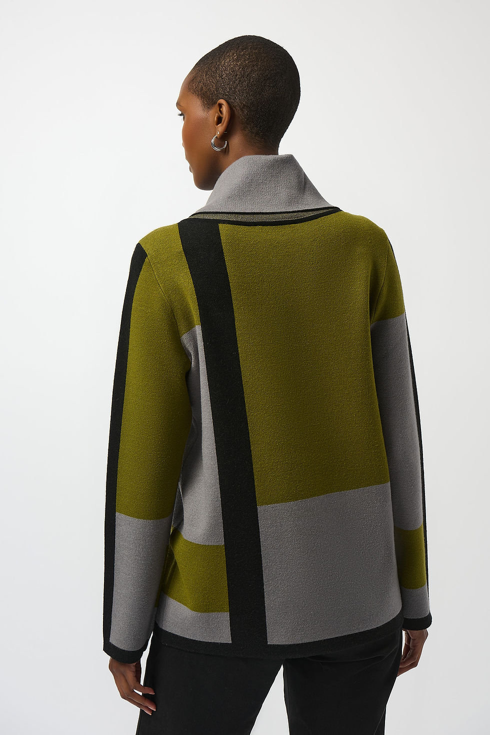 Thumbnail: Joseph Ribkoff Black/Artichoke/Grey Top Style 253911