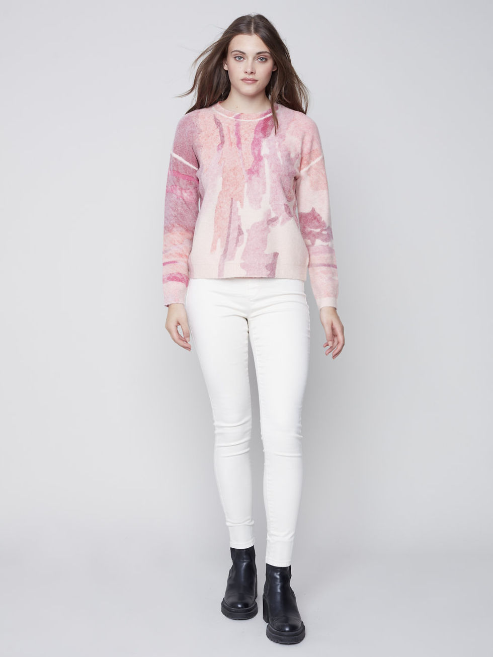 Thumbnail: Charlie B Reversible Orchid Sweater Style C2546