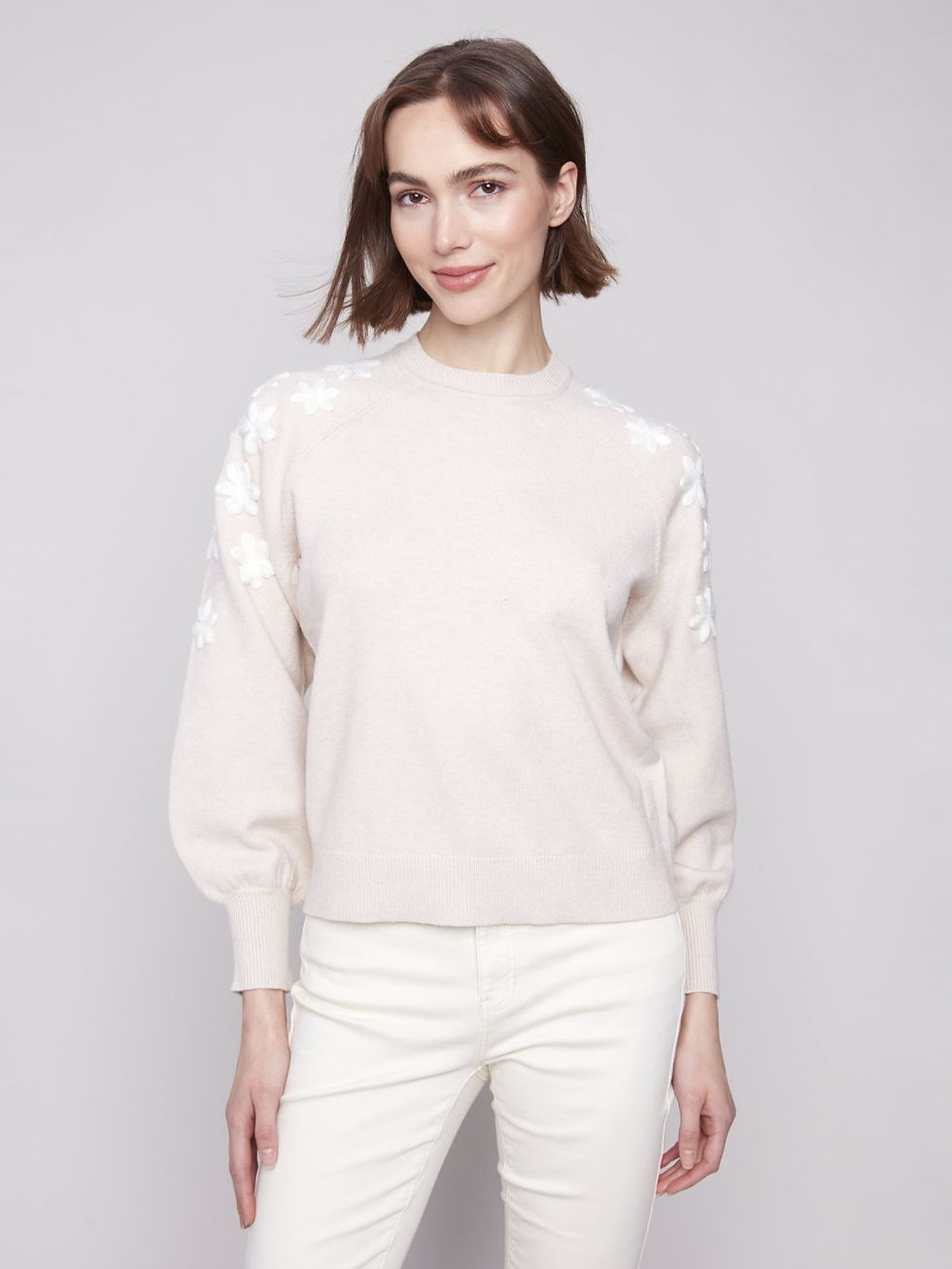Miniature : Charlie B Oat/Off White Sweater Style C2850