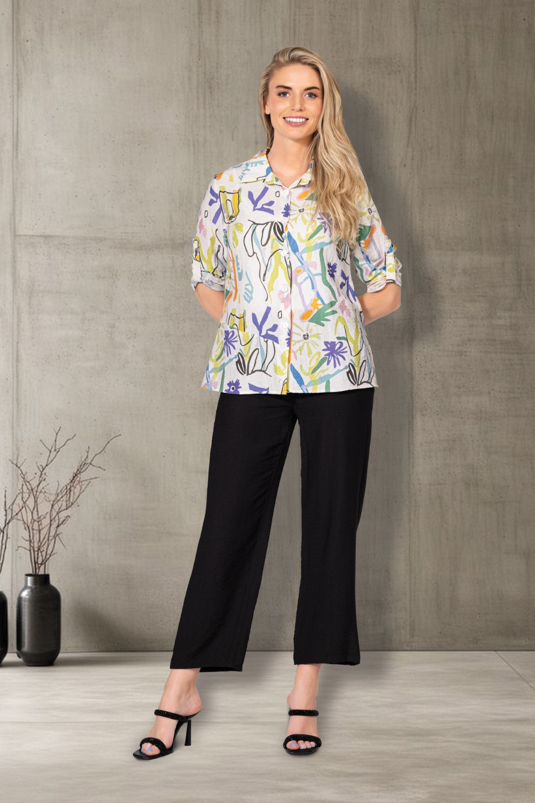 Varia Natural/Multi Blouse V4349