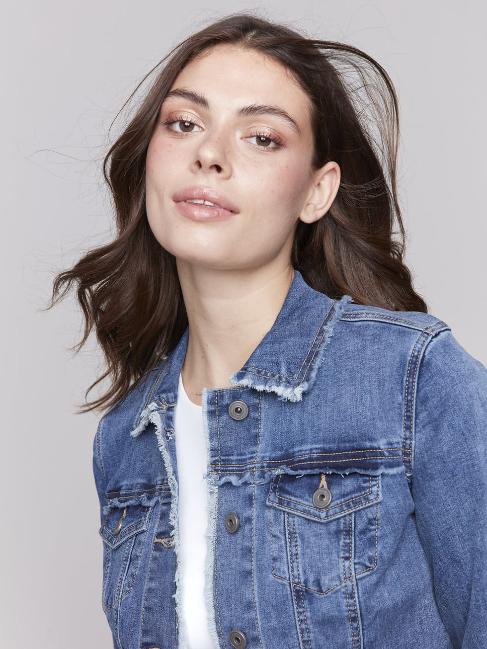 Thumbnail: Charlie B Medium Blue Jeans Jacket Style C6233