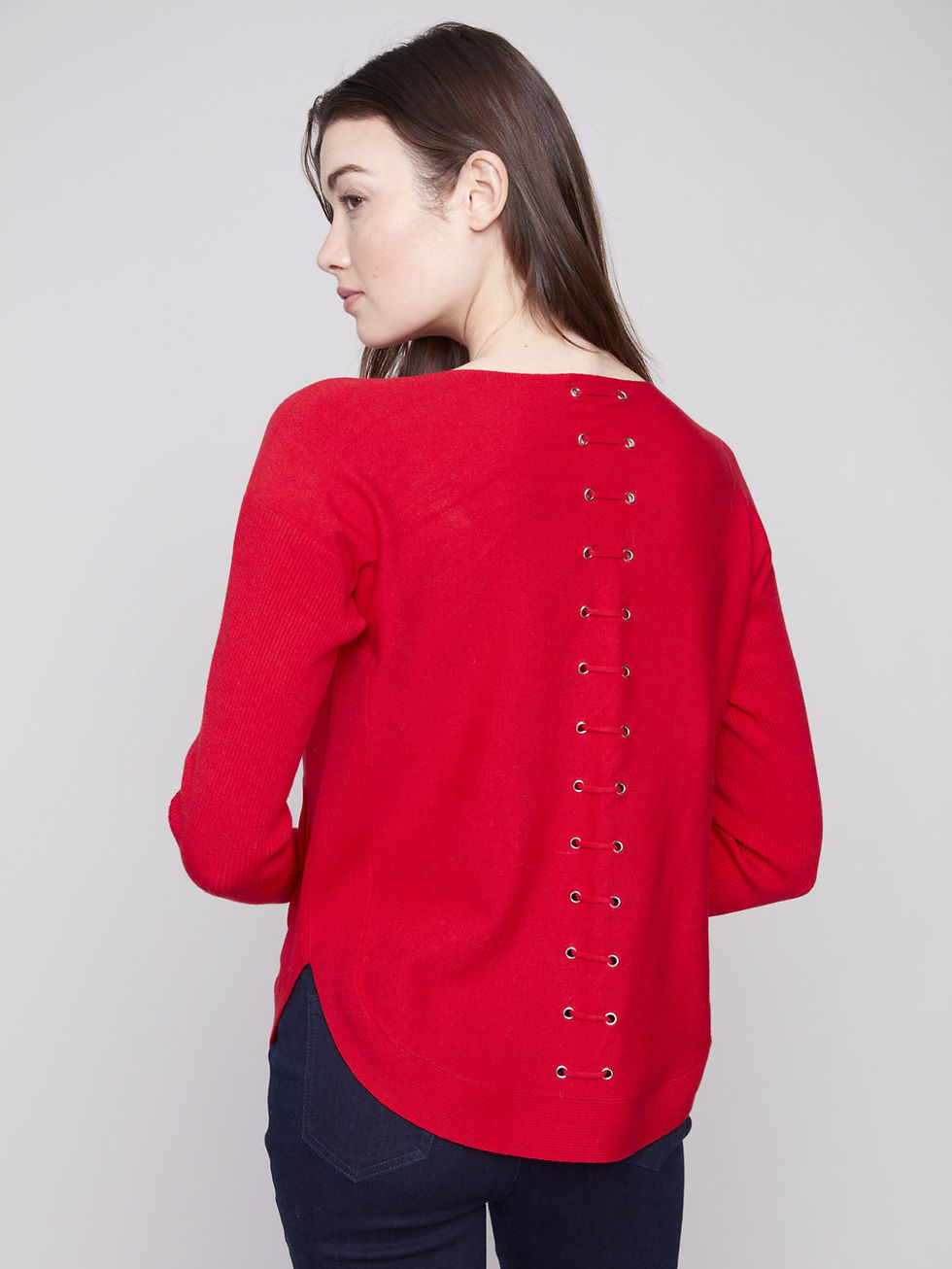 Thumbnail: Charlie B Crimson Red Light Sweater Style C2170