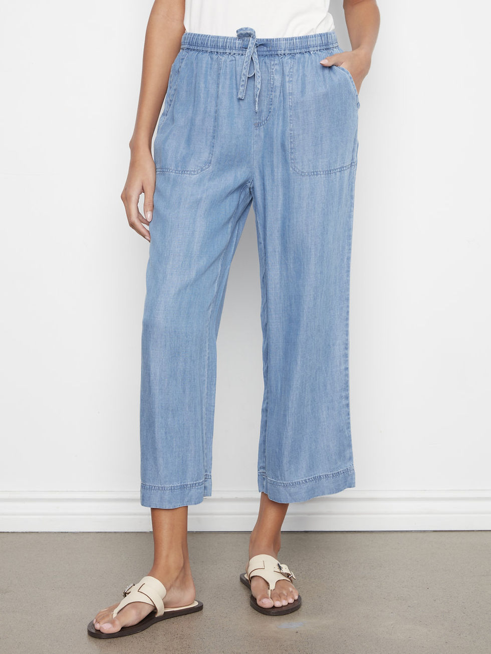 Thumbnail: Charlie B Medium Blue Tencel Pants Style C5768