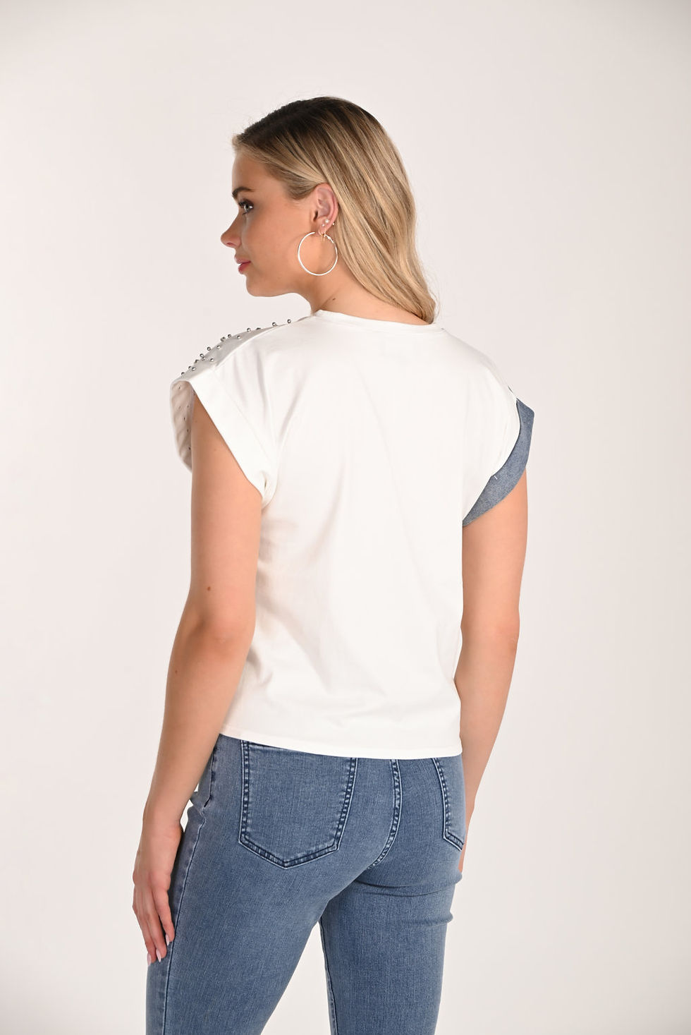 Thumbnail: Frank Lyman Off White/Blue Top Style 266550