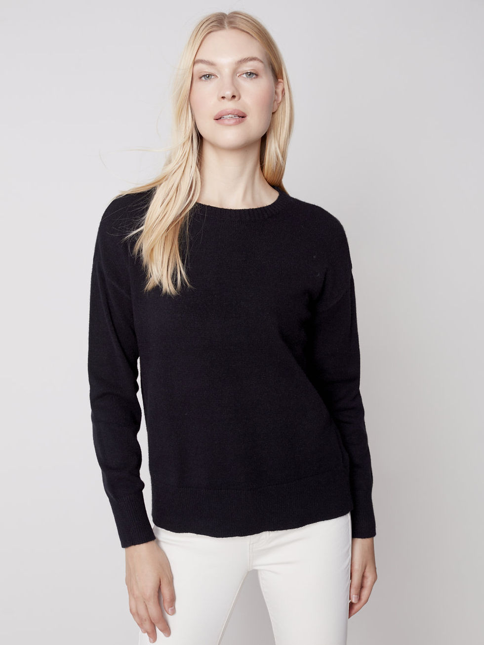 Thumbnail: Charlie B Black/Multi Sweater Style C2605