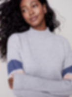 Thumbnail: Charlie B Grey/Multi Sweater Style C2590