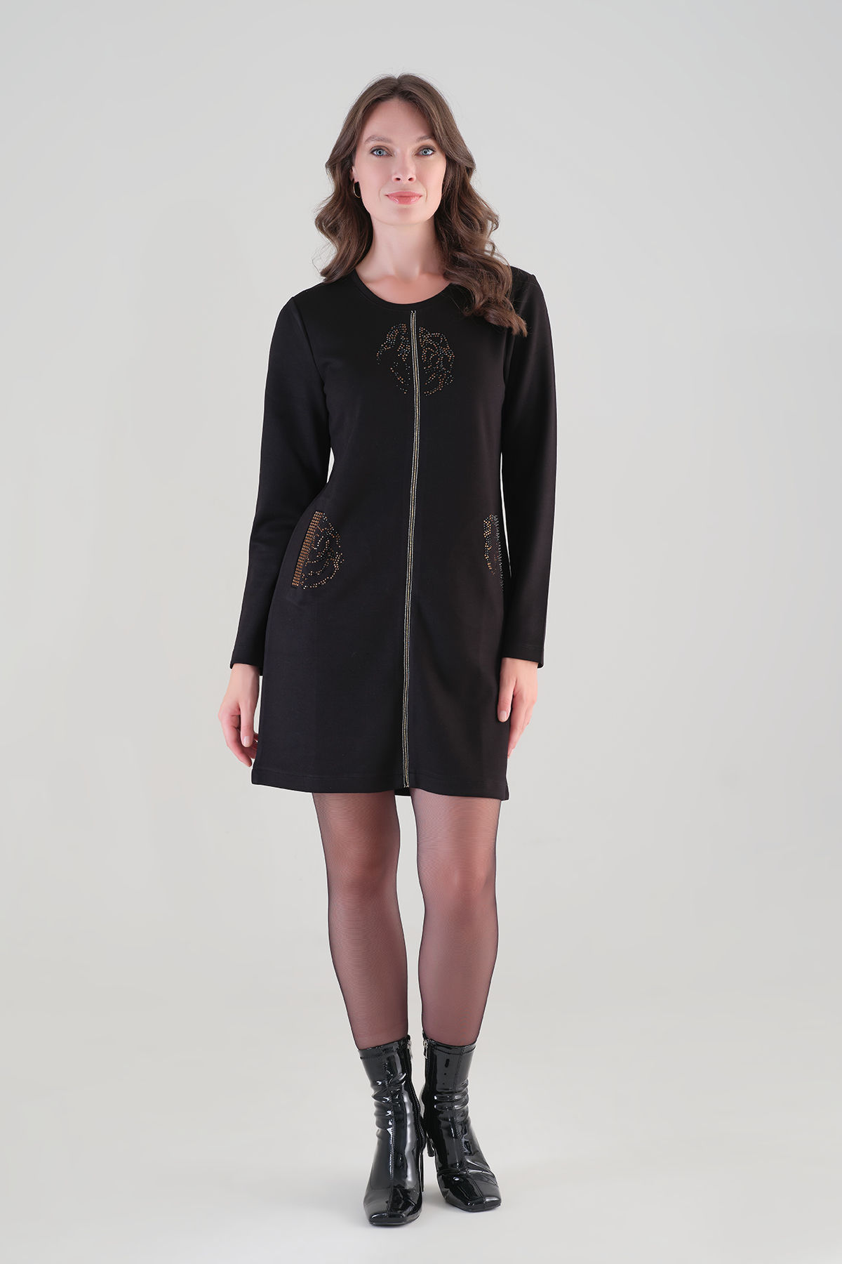 Tricotto Black/Copper Dress Style 96036