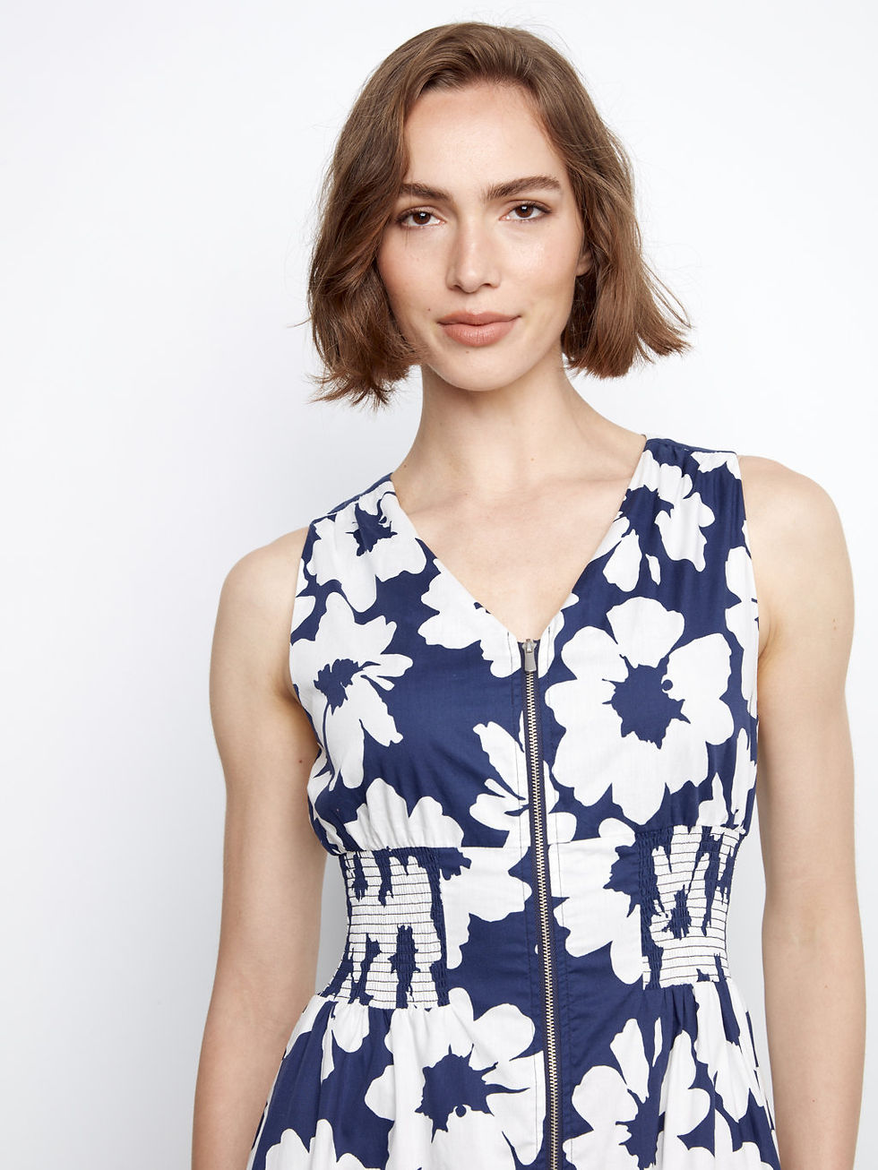 Thumbnail: Charlie B Dahlia Navy/White Dress Style C3242