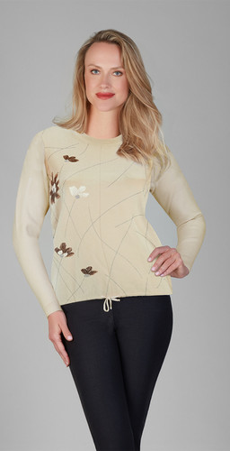 Jane & John Sand/Multi Sweater Style J-460 | Boutique Palmy
