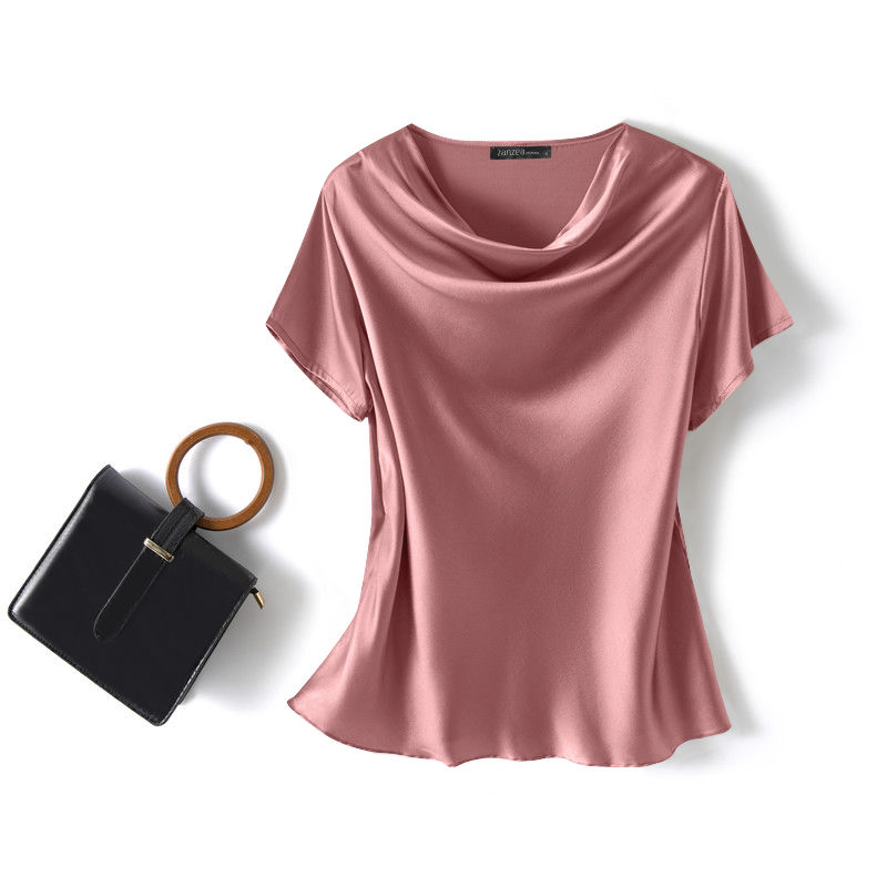Miniatura: Women Summer Blouses ZANZEA 2024 Fashion Satin Tops Short Sleeve Blusas Female O
