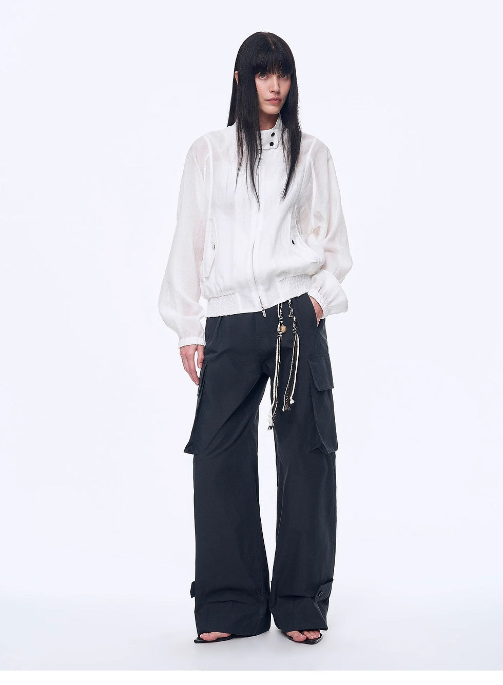 Thumbnail: "Leisure First"Straight Wide-Leg Work Trousers