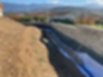 Terrassement et fondation pour mur de soutènement à Champagnier
