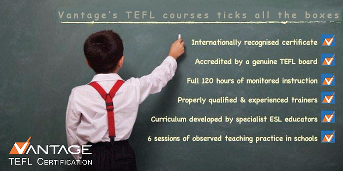 Accredited and Top Rated Vantage TELF courses