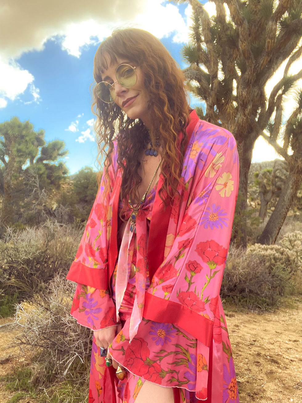 Thumbnail: "WildFlower" BubbleGum Pink Kimono - Only 1 Available!