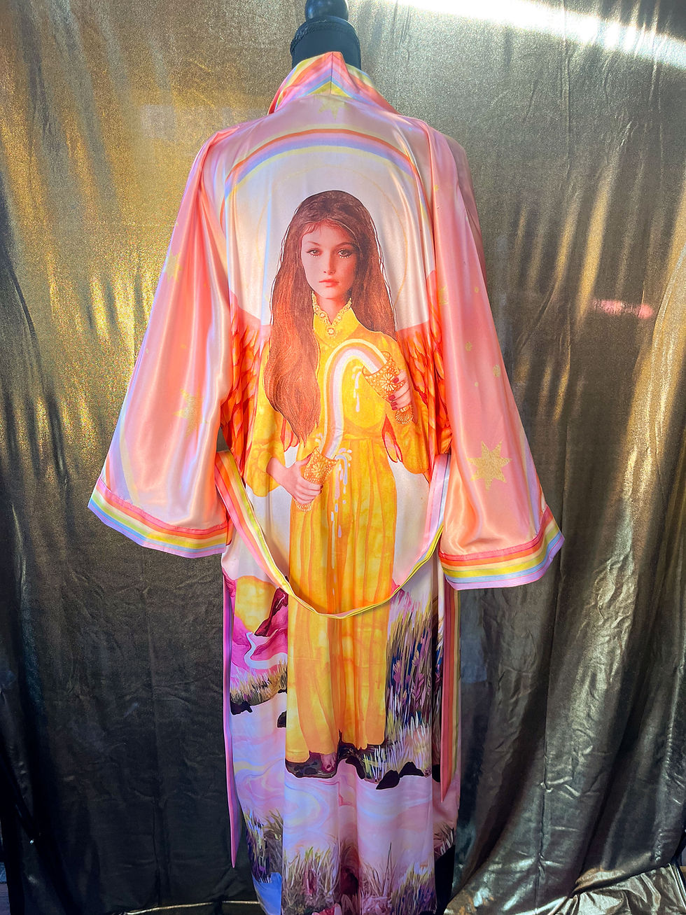 Thumbnail: "Temperance" Pink Angel Tarot Kimono - Only 2 Available!