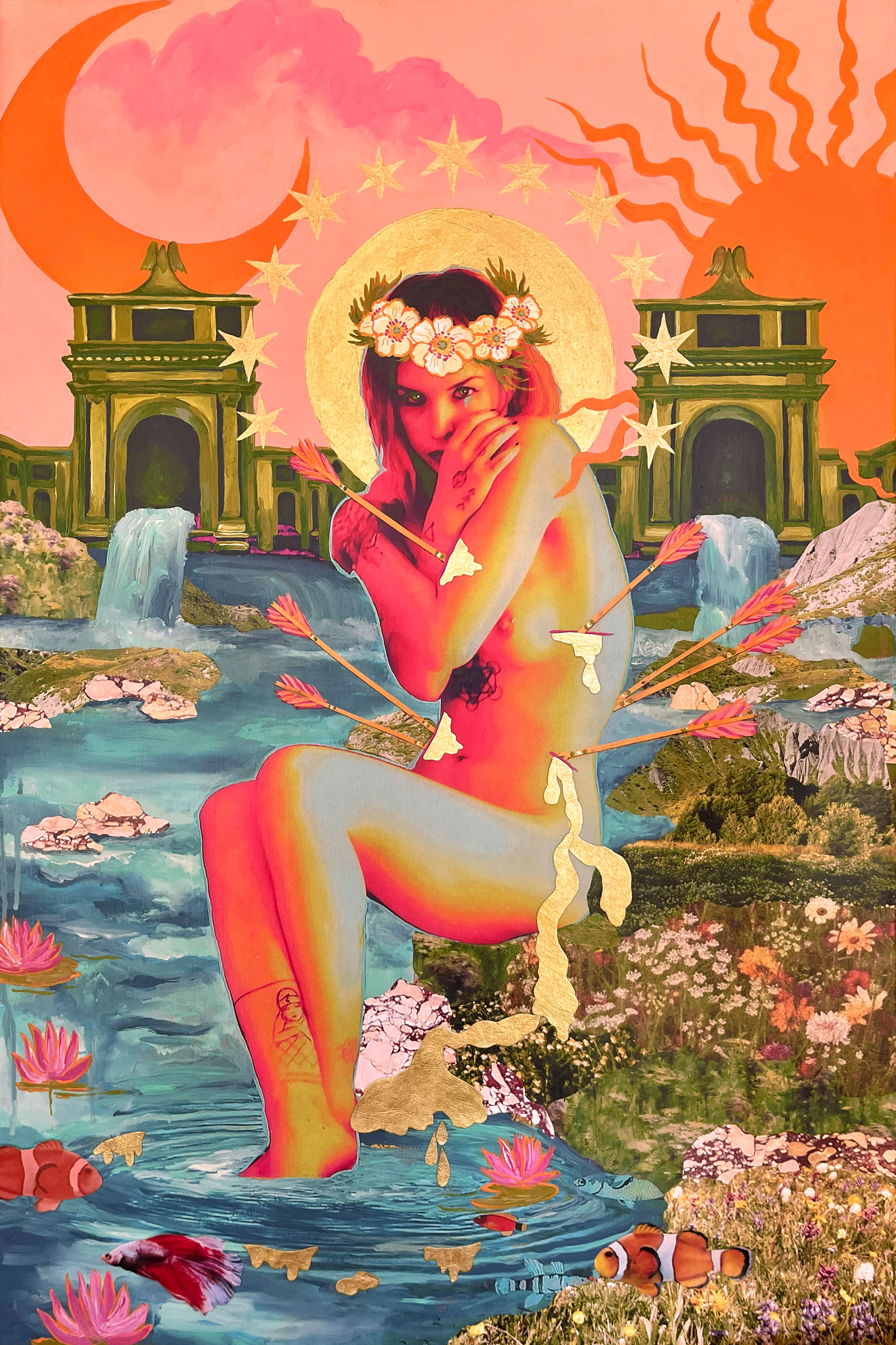 "THE MARTYR" Original Mixed Media Artwork