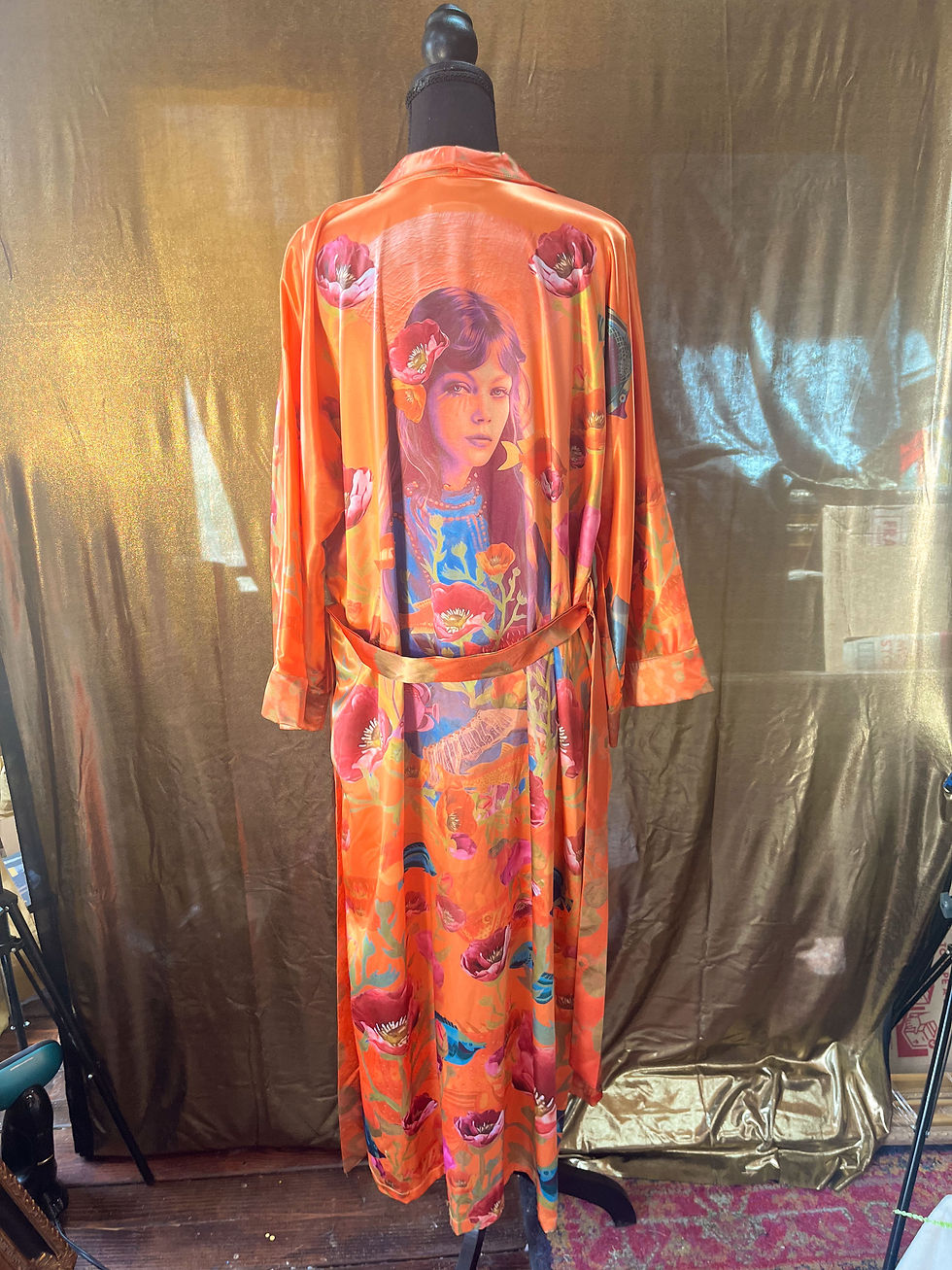Thumbnail: "Sea of Love" Fish&Flower Kimono - Only 1 Available!