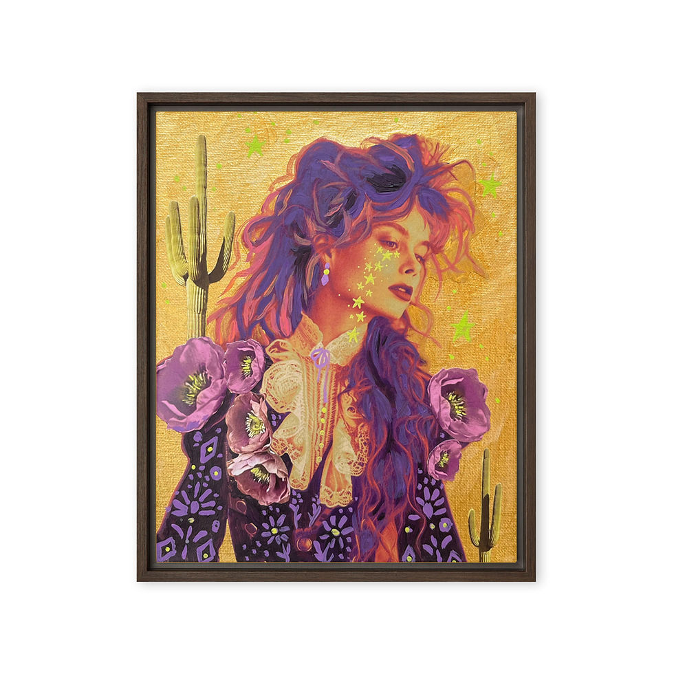 Thumbnail: "Western Wanderer"  Framed Canvas Print