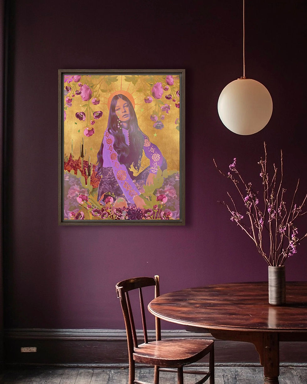 Thumbnail: "Hope In The Hills I". AKA Susan 11 - Framed Canvas Print