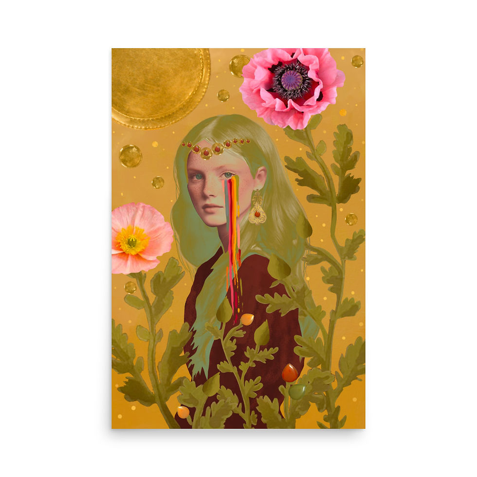 Thumbnail: "Two of Flowers" Tarot Print