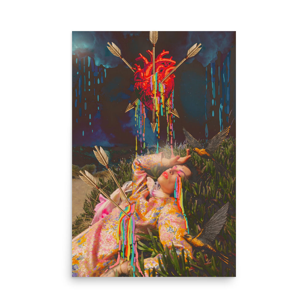 "Five of Arrows" Tarot Print