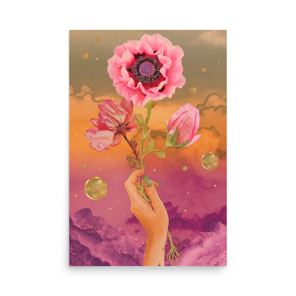 "Three of Flowers" Tarot Print