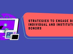 Strategies to Engage Both Individual and Institutional Donors