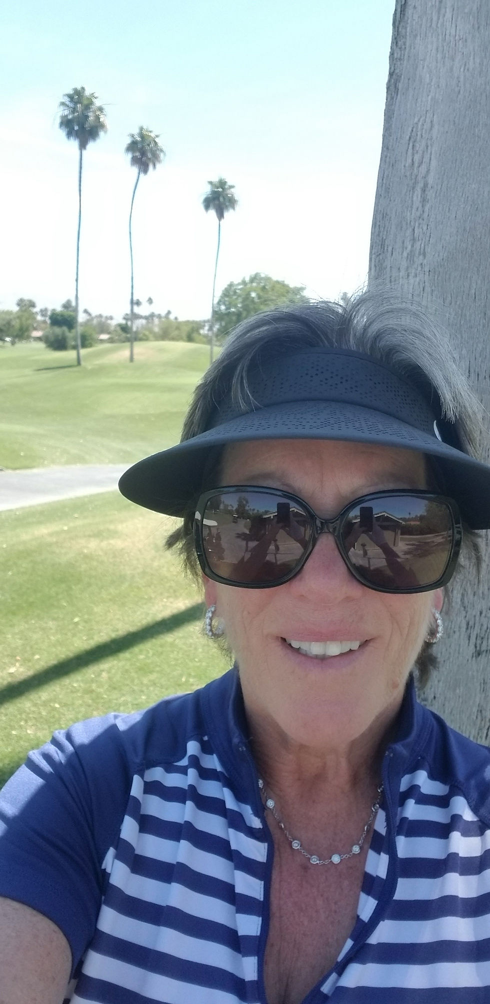 Brenda Newman on a golf course in California