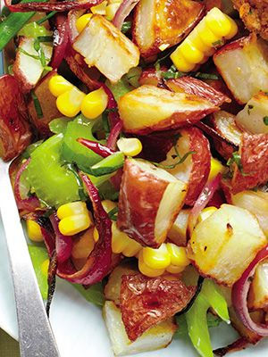 Roasted Potato Salad with Sweet Corn and Cider Vinegar