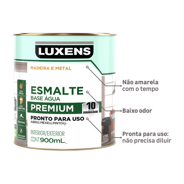 Miniatura: Esmalte Base Água Fosco Branco 900ml Luxens