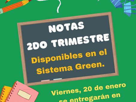 Notas del 2do trimestre