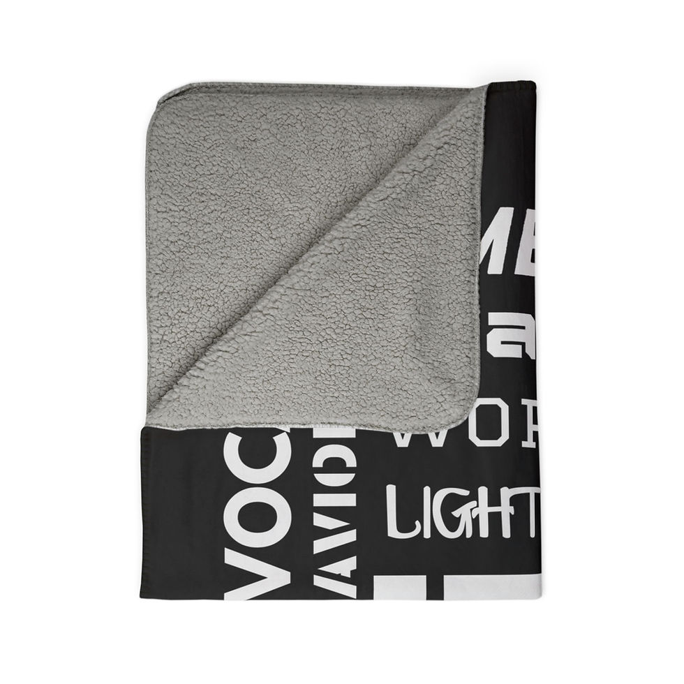 Thumbnail: Grey inside  Black & White Christian Faith-based Blanket