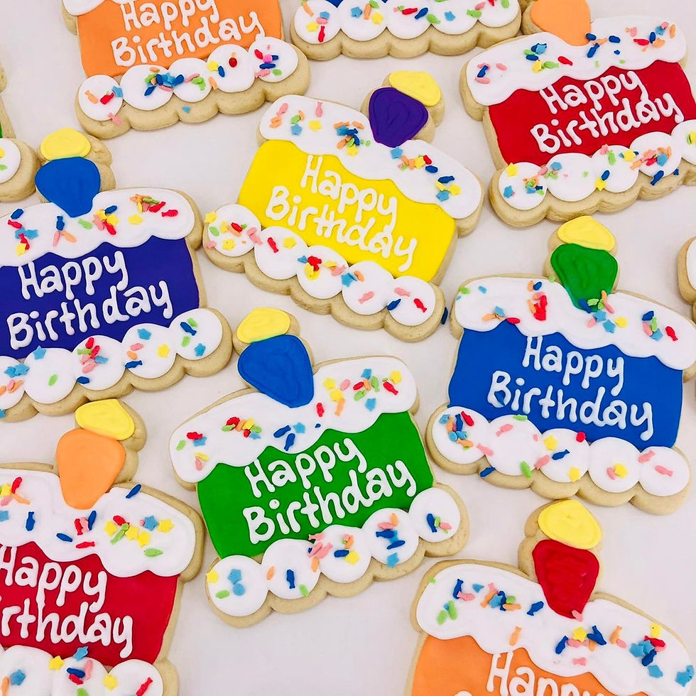 Primary Birthday Cake Cookies