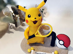 cake topper personalizzato compleanno in fimo tema pikachu
