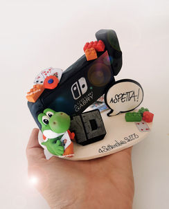 cake topper 10 compleanno personalizzato tema videogioco
