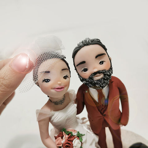 statuina matrimonio personalizzata in fimo