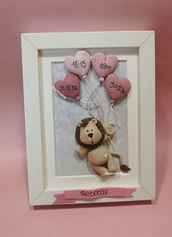 cornice cameretta decorativa realizzata a mano in fimo leone baby